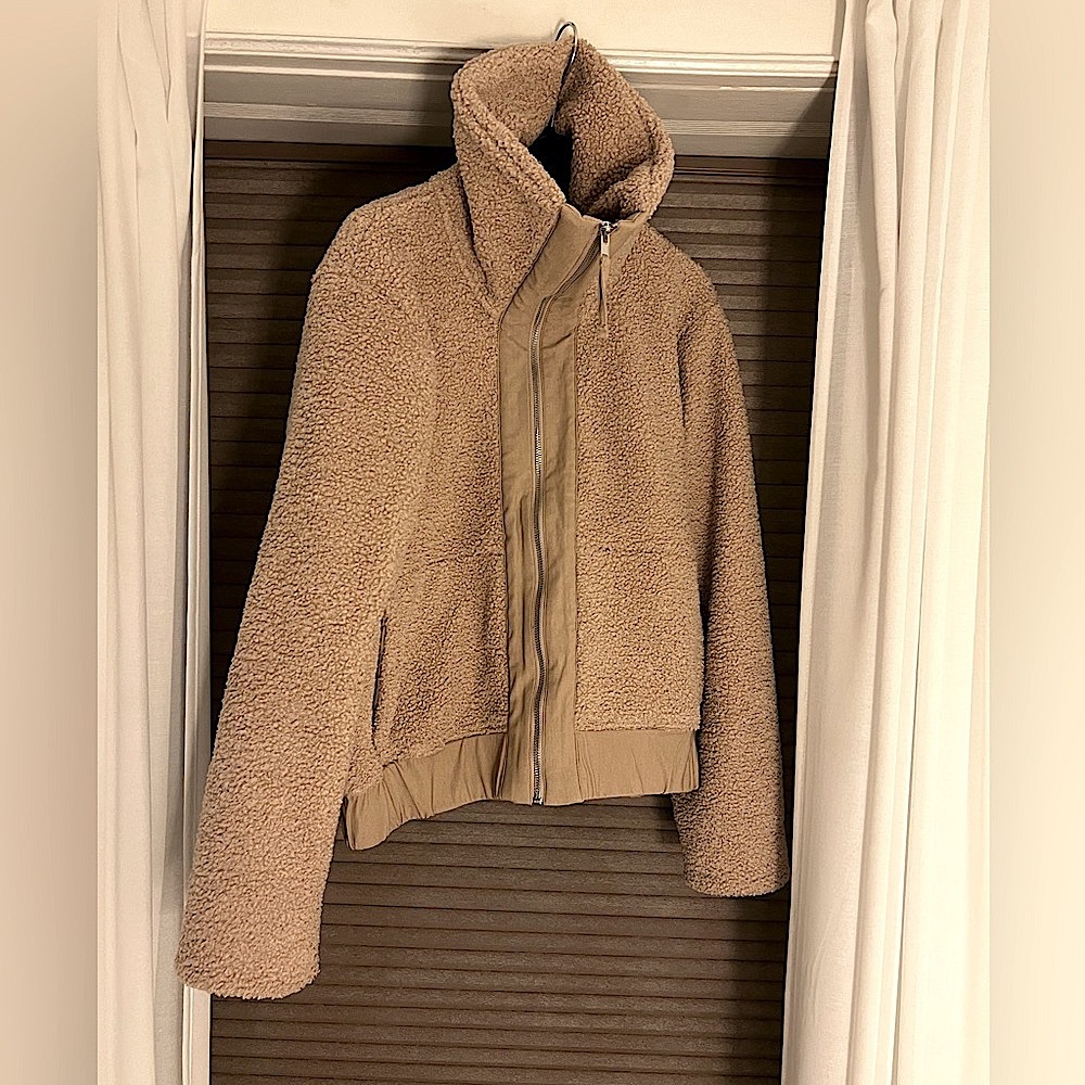 Banana Republic Factory Sherpa Full Zip Jacket Size M